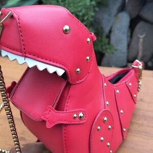 Red Dinosaur-Shaped Women's Bag